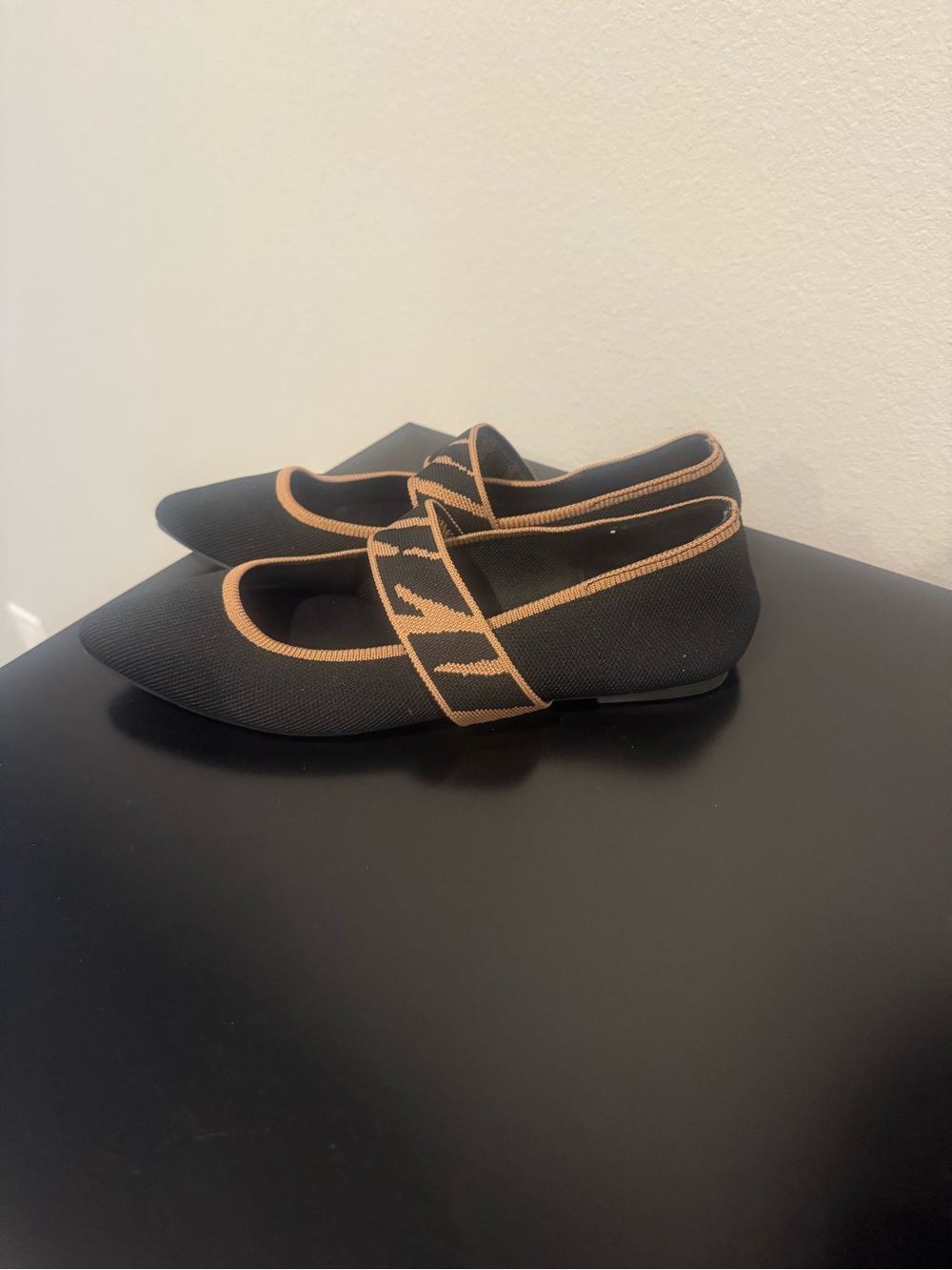 MIA Black and Tan Pointed Mary Jane Flats - Picture 3 of 5